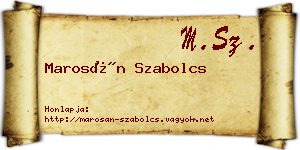 Marosán Szabolcs névjegykártya
